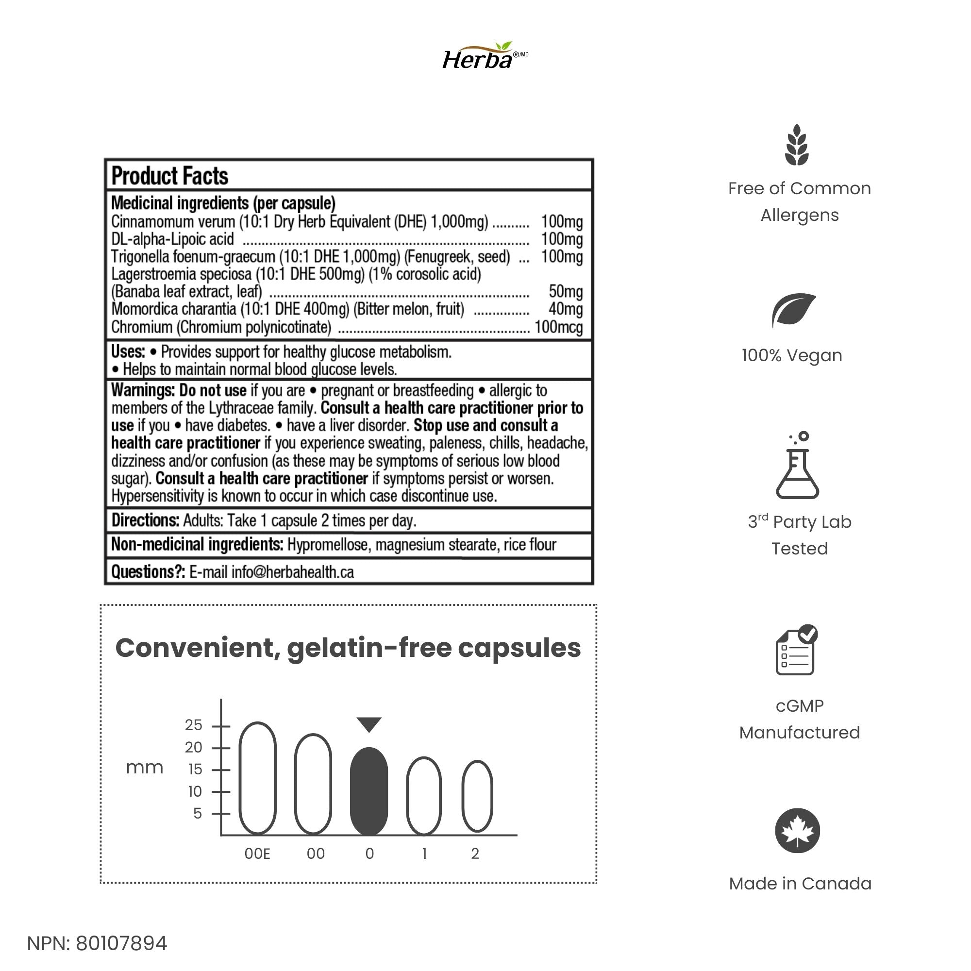 혈당케어 120캡슐 바나바잎 포함 총 6가지 성분배합 글루코스 케어