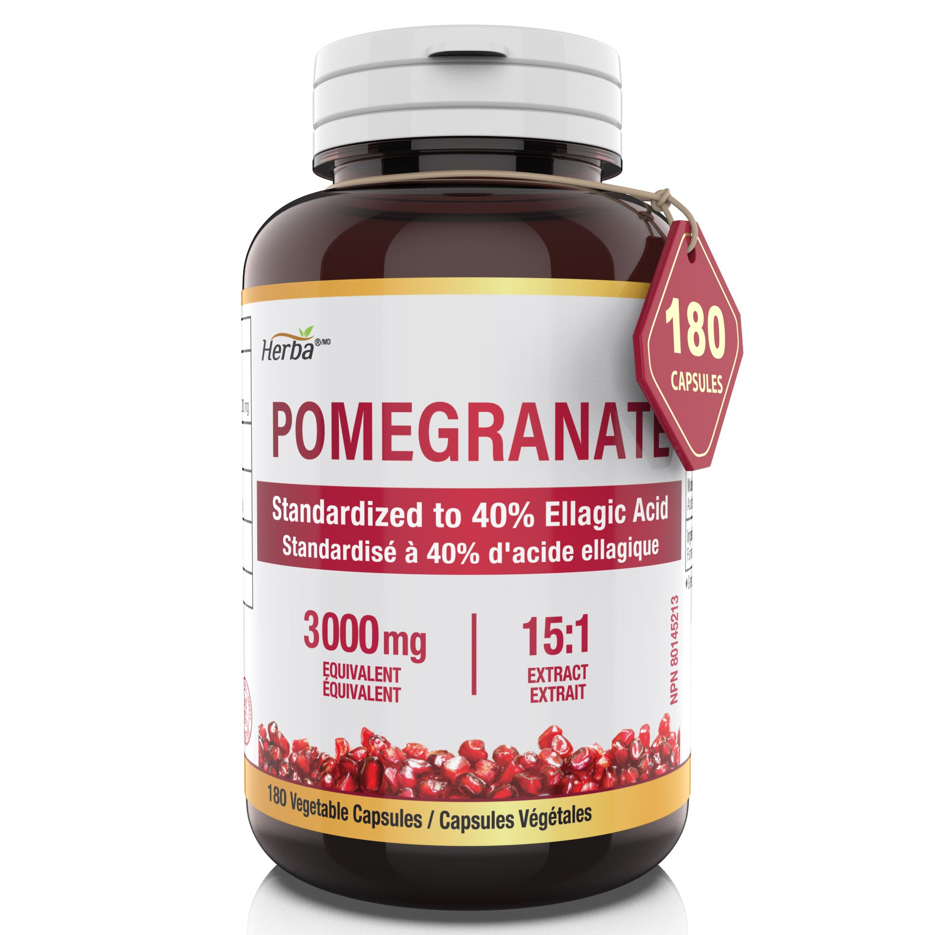 석류 영양제 3000mg – 캡슐 180정 | 엘라그산 40% | 캐나다산