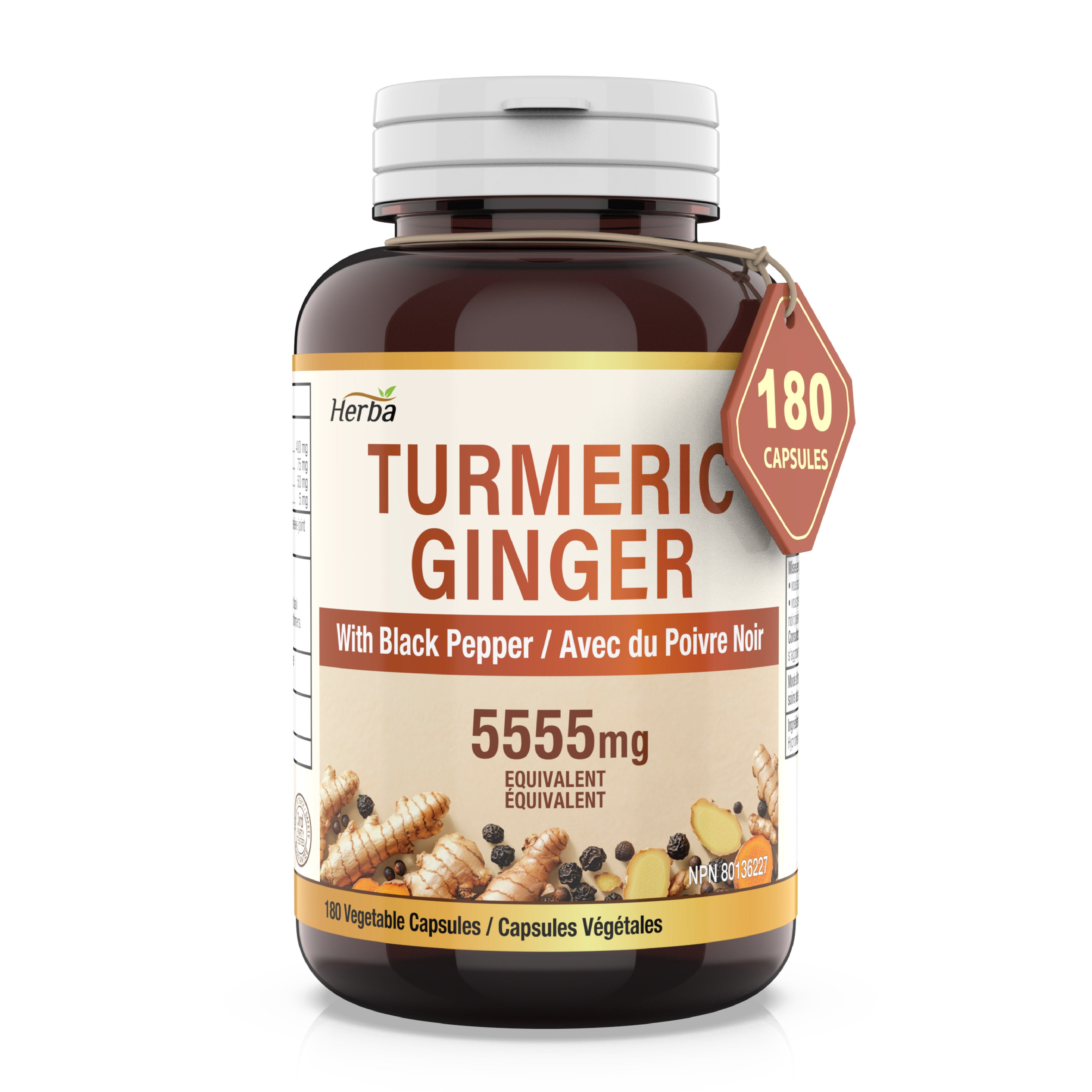 강황 생강 피퍼린 5555mg - 180캡슐 | 캐나다산
