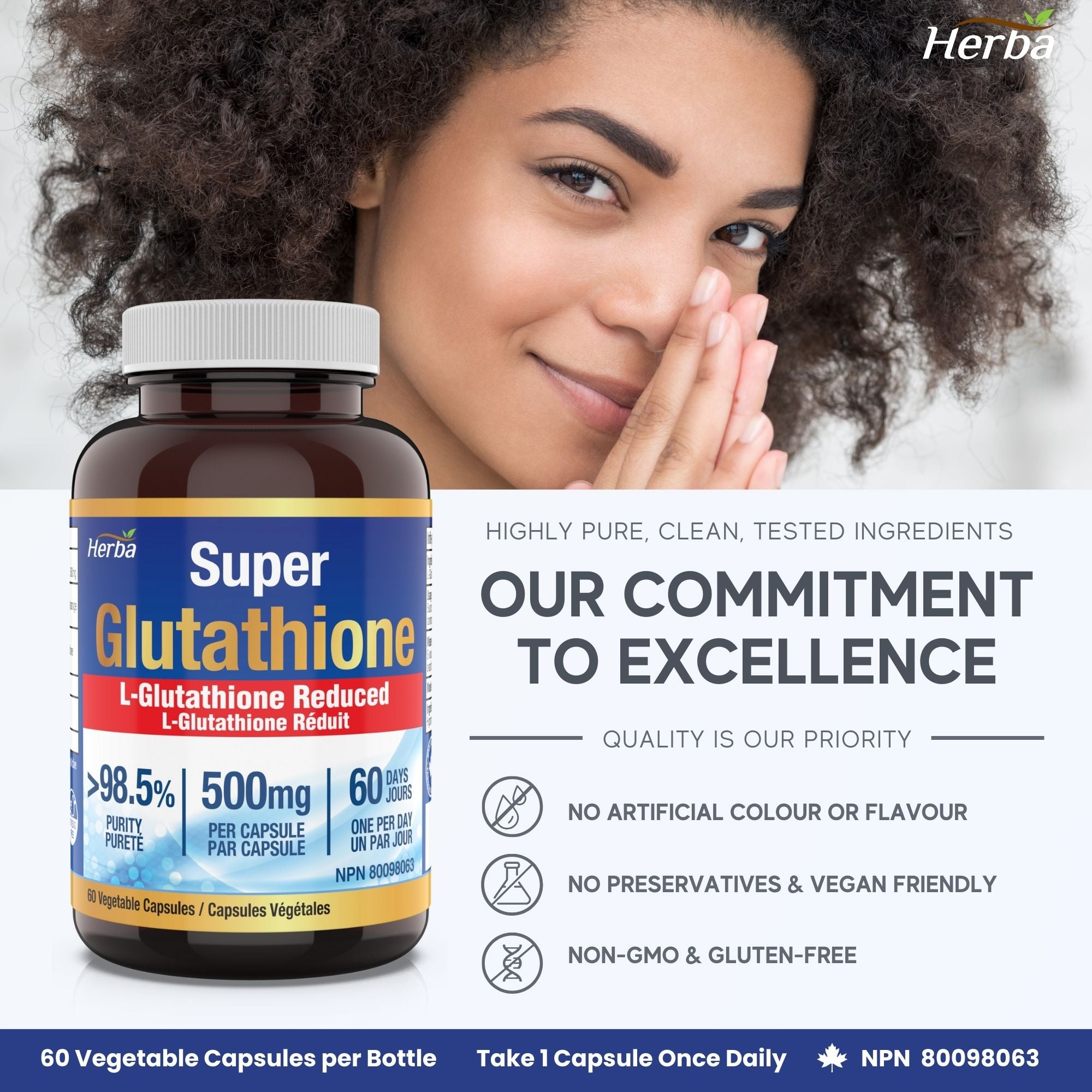 고함량 글루타치온 500mg 60캡슐 L-글루타치온 환원형 글루차치온