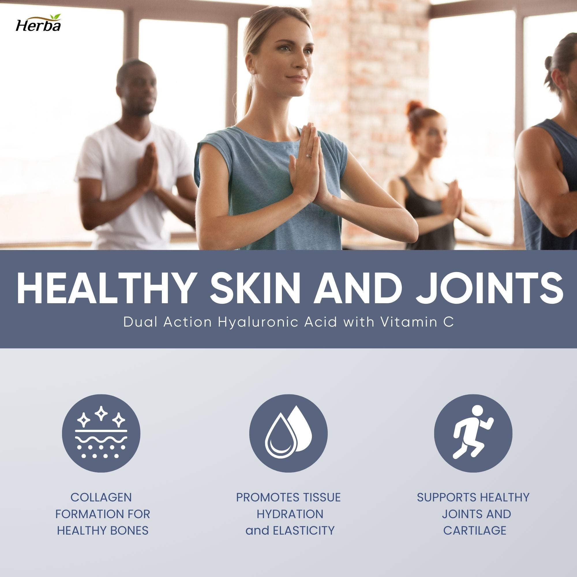 히알루론산 100식물성캡슐 고분자 하이알루론산 200mg 비타민C 100mg 함유 피부 연골 건강