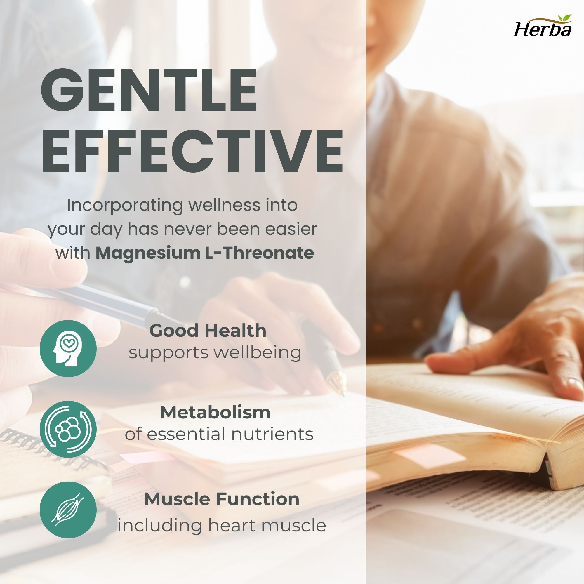 L- 트레온산 마그네슘 – 186mg 90 식물성 캡슐