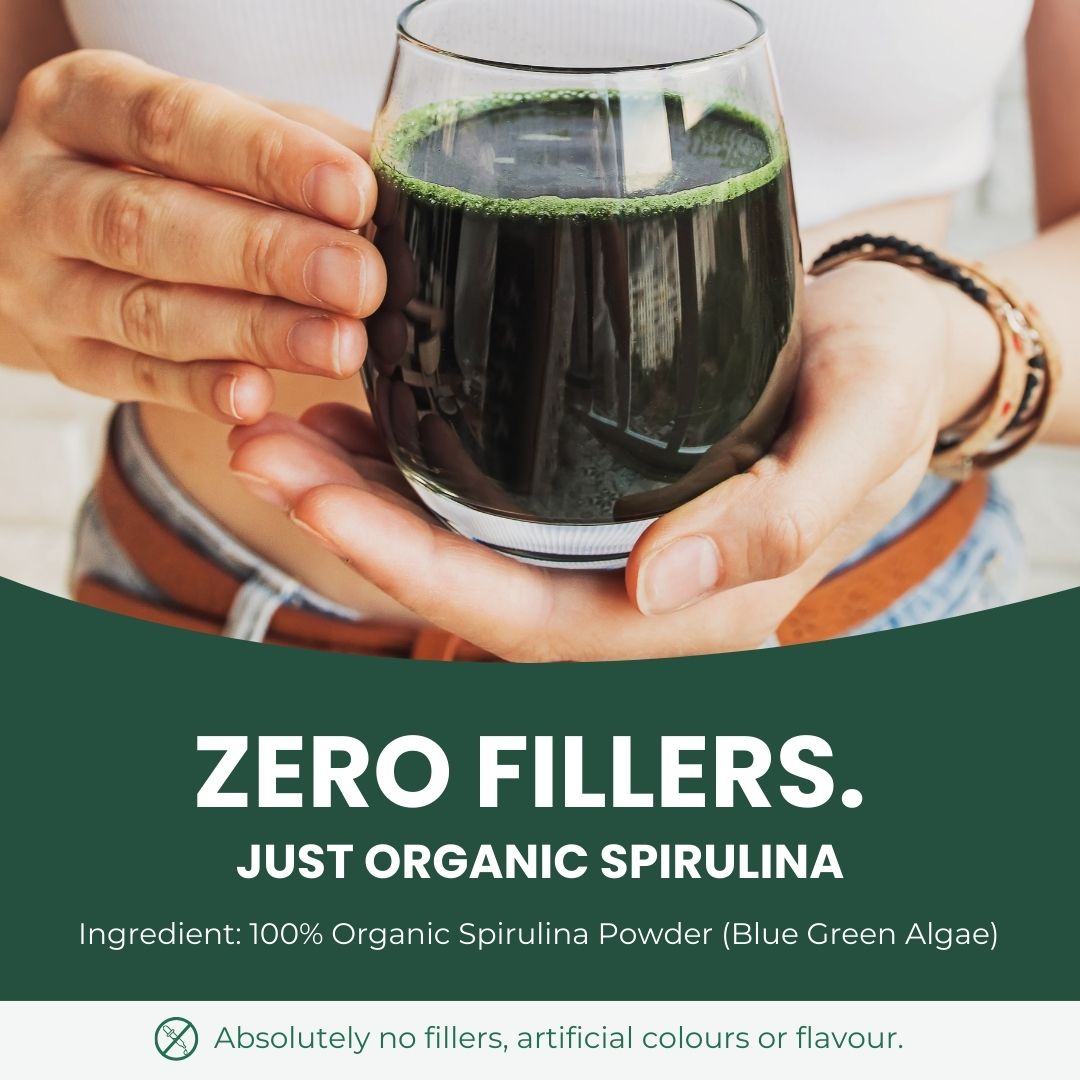 100% 유기농 스피루리나 분말 가루 250g