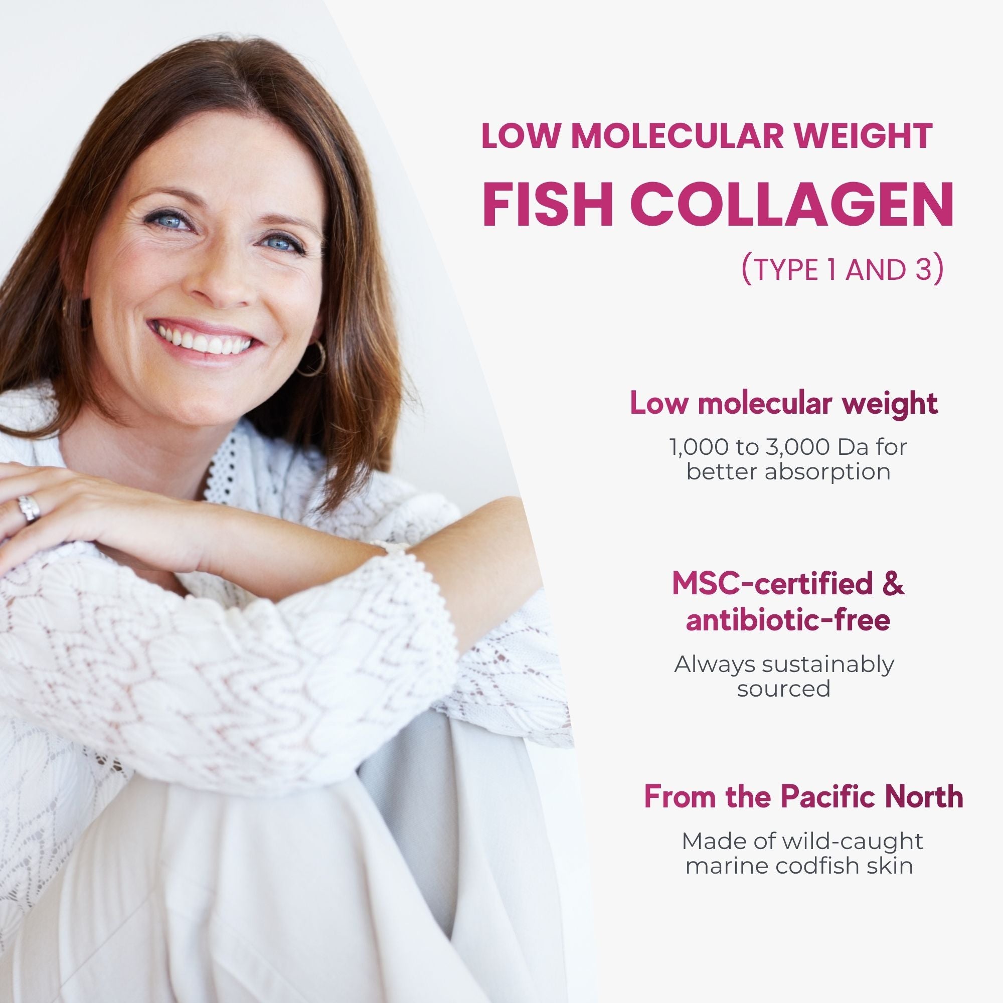 New 마린 피쉬 콜라겐 분말 가루 파우더 305g 히알루론산, 비타민C,실리카 함유