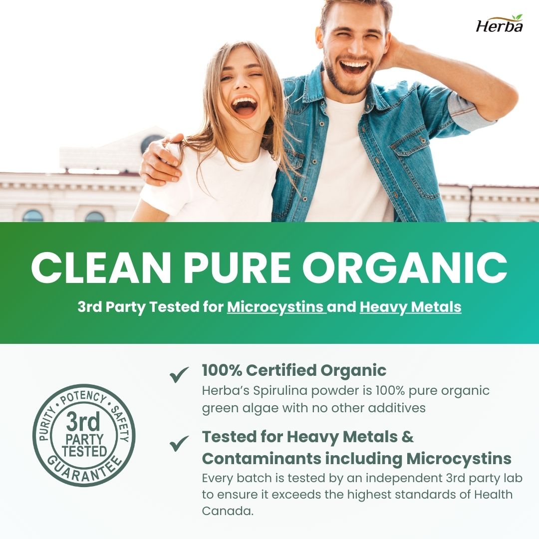 100% 유기농 스피루리나 분말 가루 250g