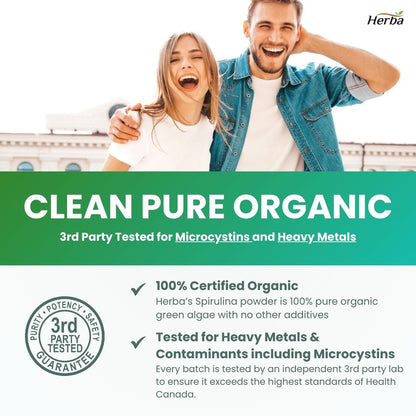 100% 유기농 스피루리나 분말 가루 250g