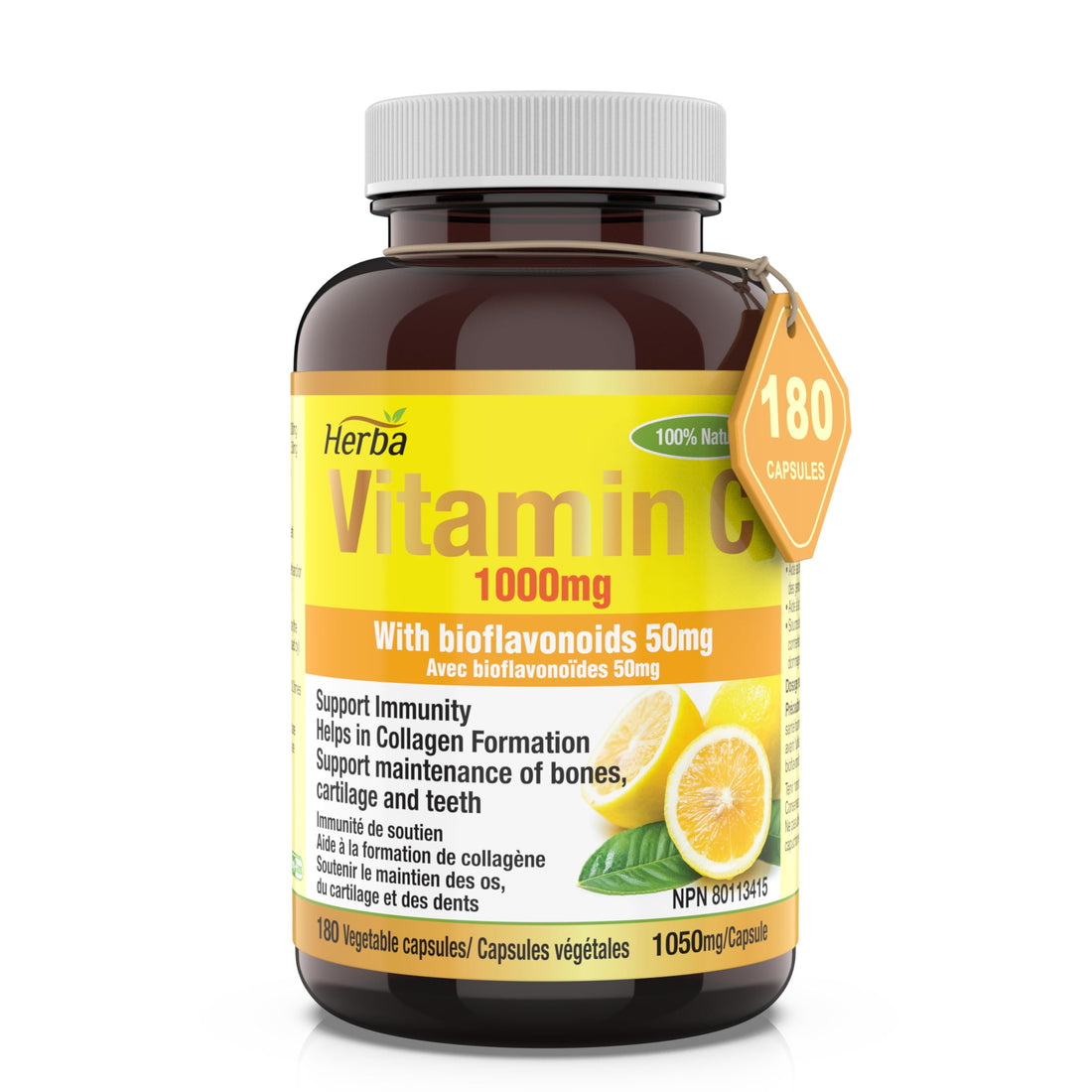 고함량 비타민C 1000mg 180캡슐 비타민P 바이오폴라보노이드 함유