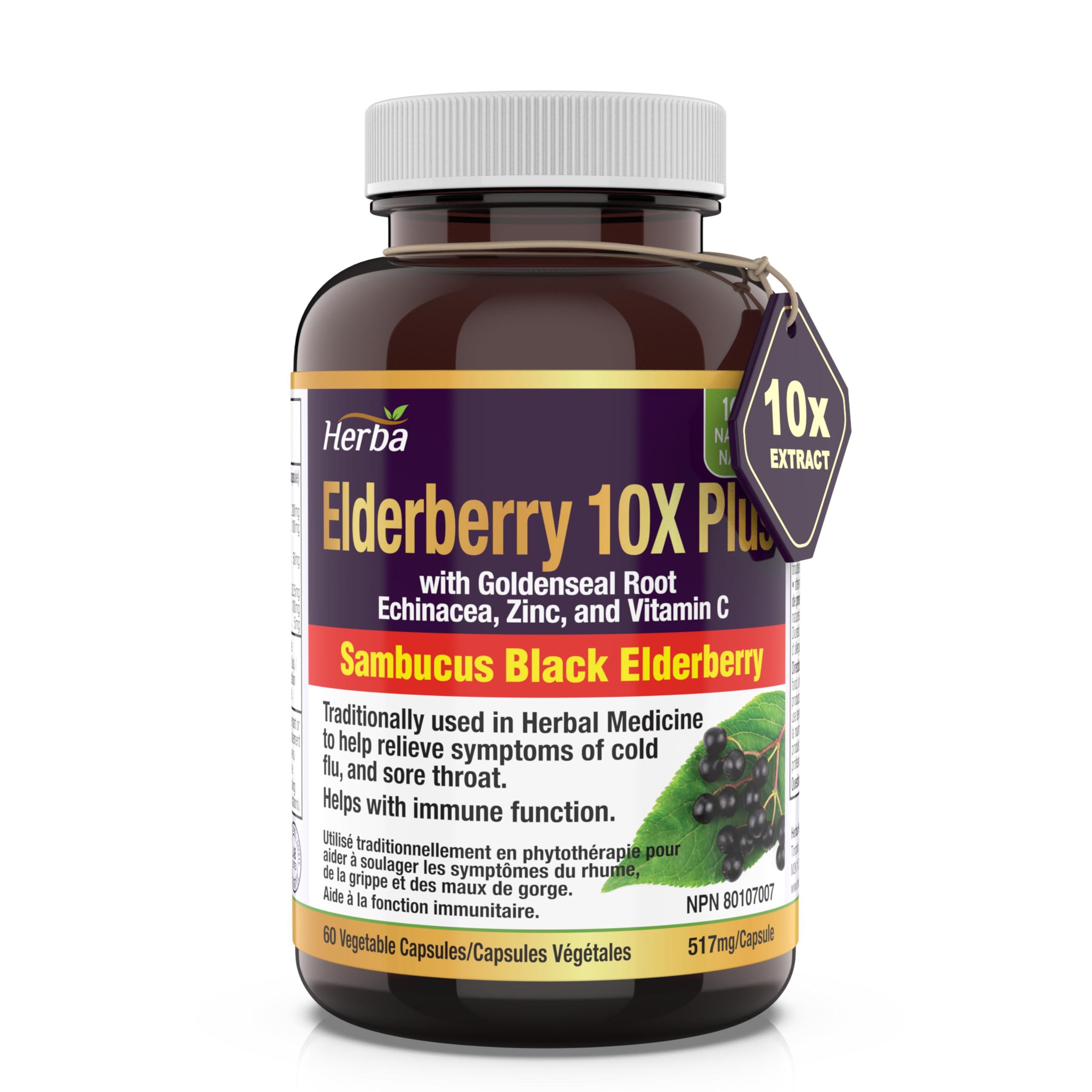 buy black elderberry capsules made in Canada