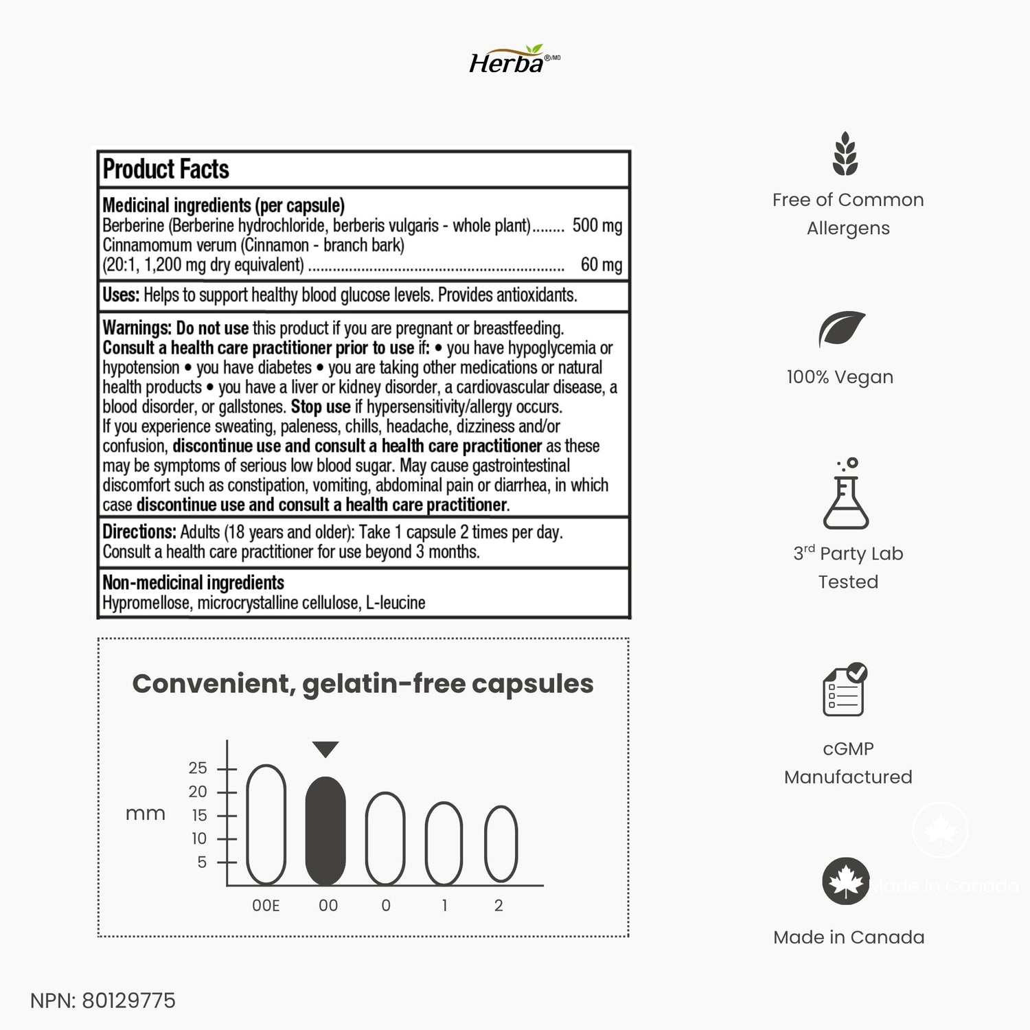 베르베린 1000mg 120식물성캡슐 실론 시나몬 추가 함유