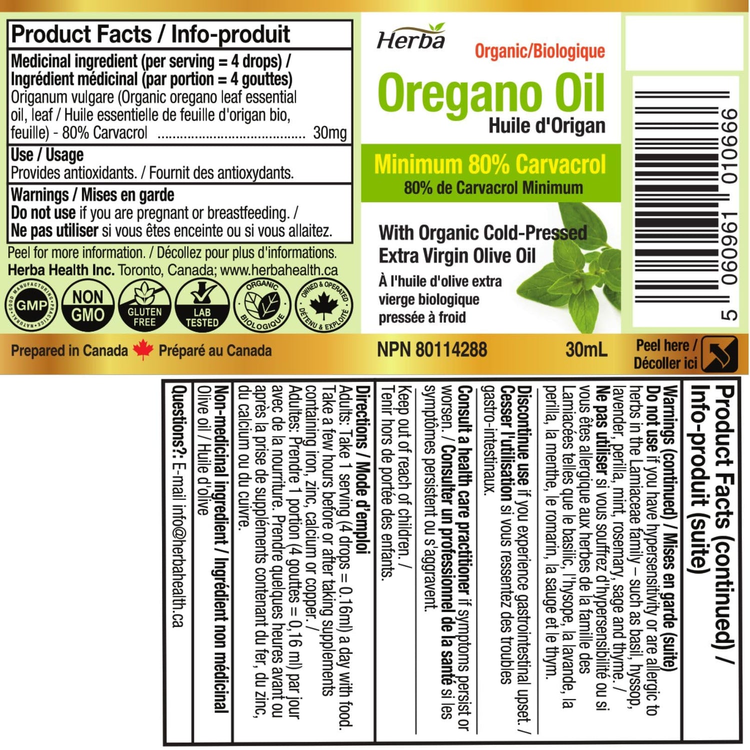 buy oregano oil drops made in Canada