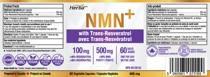 NMN 500mg 60캡슐 레스베라트롤 추가 함유