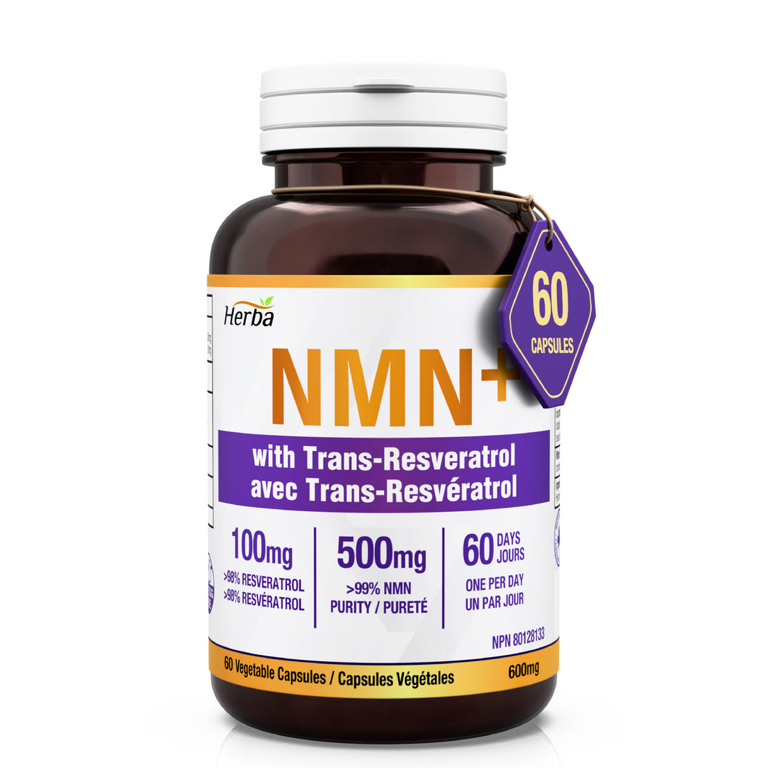 NMN 500mg 60캡슐 레스베라트롤 추가 함유