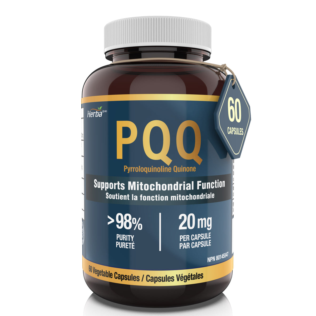 PQQ 20mg 피롤로퀴놀린 퀴논 60캡슐 | 캐나다산
