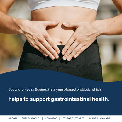 Saccharomyces Boulardii Probiotic 10B CFU – 90 DR Capsules | Made in Canada