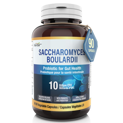 Saccharomyces Boulardii Probiotic 10B CFU – 90 DR Capsules | Made in Canada