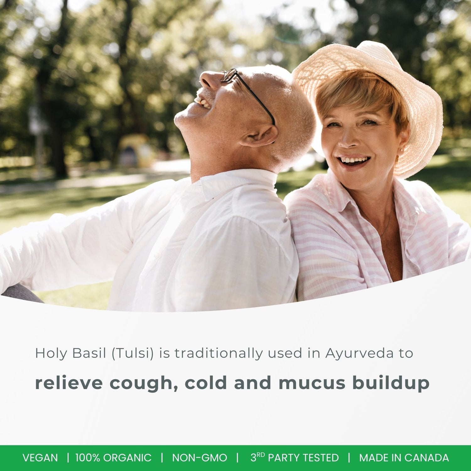 허바 유기농 홀리 바질 캡슐 – 350mg | 120 식물성 캡슐 | 3,500mg 10배 농축 홀리바질잎 추출물