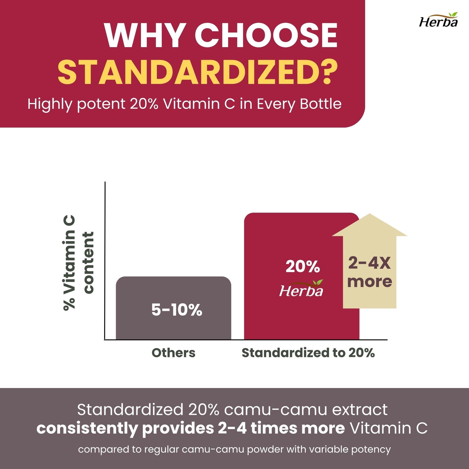 카무카무 캡슐 500mg - 120캡슐 | 천연 비타민 C 20% 함유 | 캐나다산