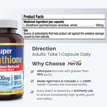 고함량 글루타치온 500mg 60캡슐 L-글루타치온 환원형 글루차치온