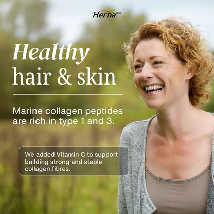 Marine Collagen Powder with Hyaluronic Acid, Vitamin C, and Biotin – 305g | Made in Canada