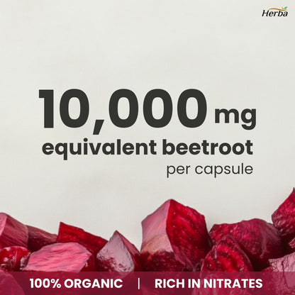 유기농 비트 뿌리  10,000mg 180캡슐 20배 농축 레드 비트비트 캐나다산