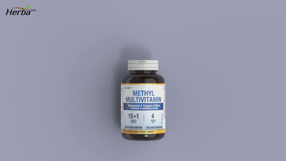 메틸 멀티 비타민 - 120캡슐 활성형 비타민B(B12,활성형 엽산), 판토텐산, | 15종 비타민 | 캐나다산