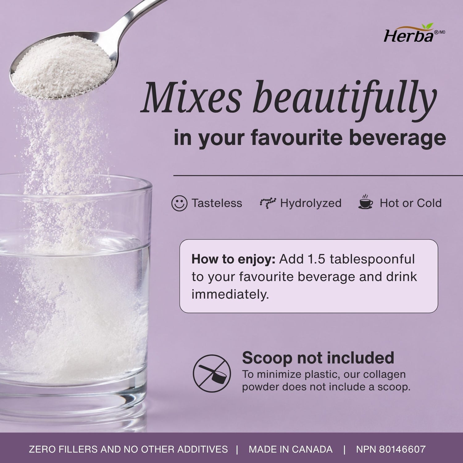 Marine Collagen Powder with Hyaluronic Acid, Vitamin C, and Biotin – 305g | Made in Canada