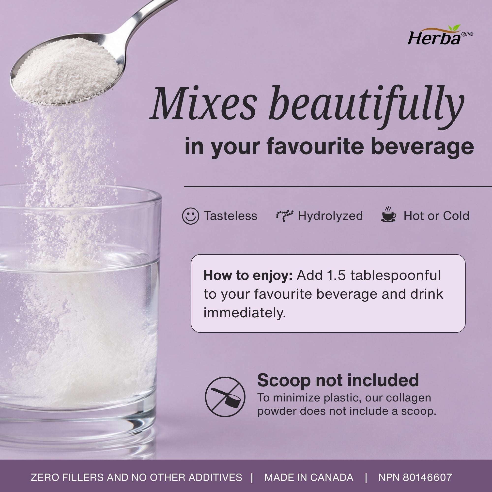 Marine Collagen Powder with Hyaluronic Acid, Vitamin C, and Biotin – 305g | Made in Canada